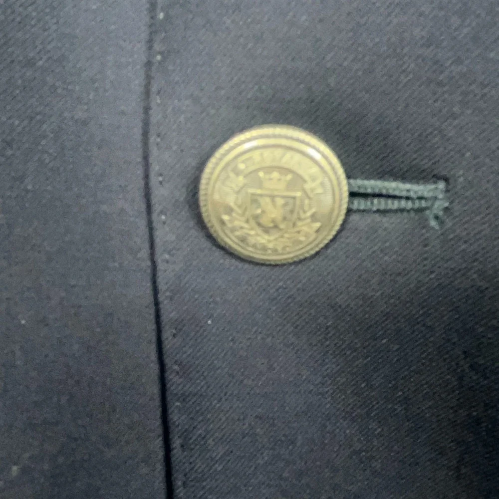 Jos A Bank Signature Gold Navy Blue Wool Blend Blazer Jacket Men's‎ 46L